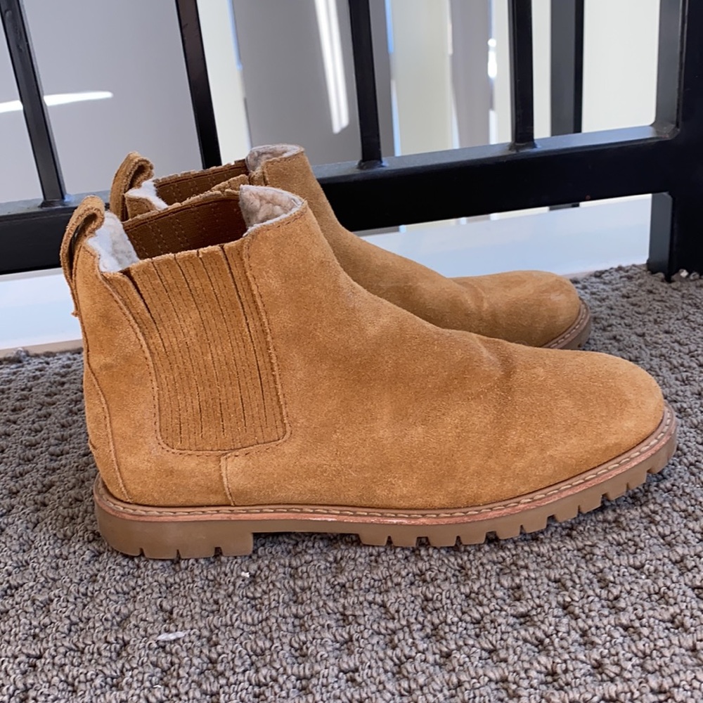 Madewell shearling suede boots